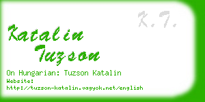 katalin tuzson business card